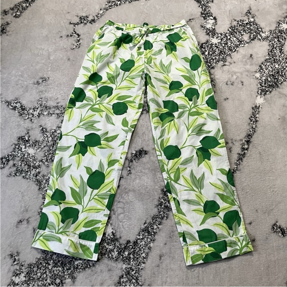Printfresh  pajama pants Womens Size Small Lime Zest in a cotton poplin